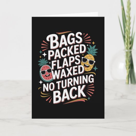 Gsパックのフラップにワックスが塗られており、ターンが不要なチェック - 1 カード (正面)