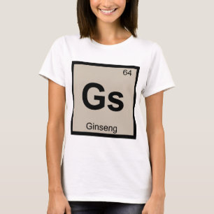 Gs - 人参の化学元素記号 tシャツ