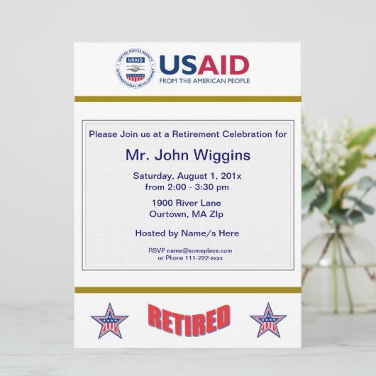 GSA退職招待状 招待状 (スタンド正面)