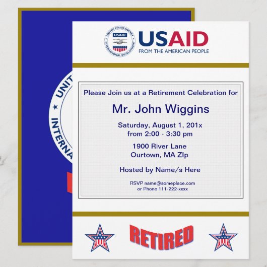 GSA退職招待状 招待状 (正面/裏面)