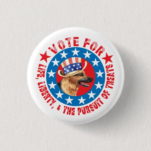 GSDに投票 缶バッジ (正面)