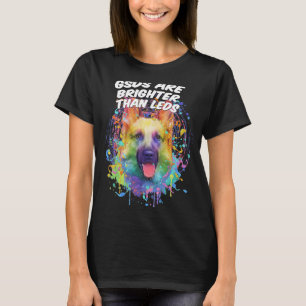 GSDはLEDのドイツの羊飼い動物よりも明るい Tシャツ
