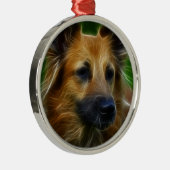GSDドイツの羊飼いの写真 メタルオーナメント (右)