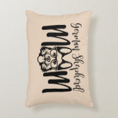 GSDドイツの羊飼いママon Beige アクセントクッション (正面(垂直))