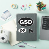 GSDドイツ羊飼い犬K-9オーバルシールセット シール (iPadカバー)