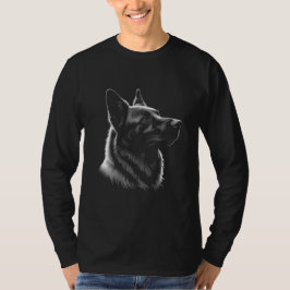GSDヘッドロングスリーブブラックTシャツ Tシャツ