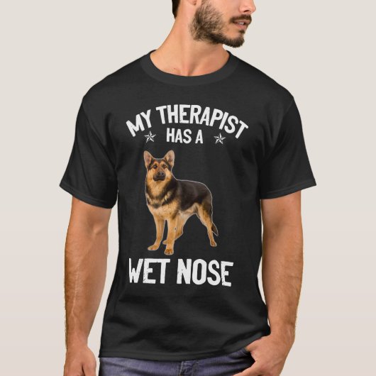 GSD088 - 私のセラピストは濡れた鼻を持っている Tシャツ (正面)