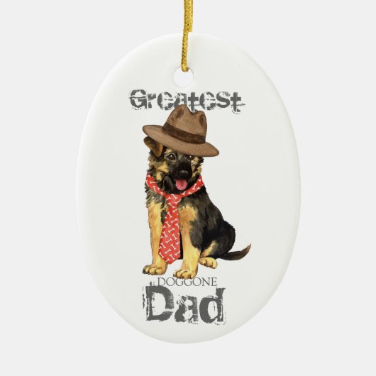 GSD Dad Ceramic Ornament セラミックオーナメント (正面)