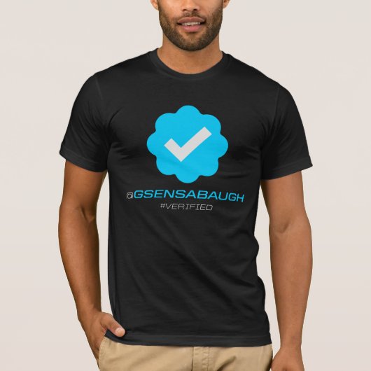 @GSensabaugh -確認される-黒 Tシャツ (正面)