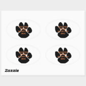 gsmd名のパス 楕円形シール (シート)