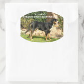 gsmd love w pic 楕円形シール (バッグ)