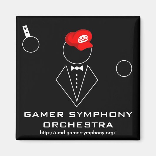 GSOブラックマグネットスクエア マグネット (正面)