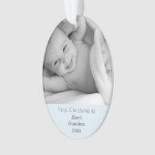 GSon 1stクリスマスフォトパーソナライズされたネーム オーナメント (正面)