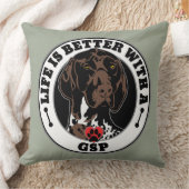 GSPの犬種の方が人生は良い クッション (ブランケット)