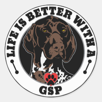 GSPの犬種の方が人生は良い ラウンドシール