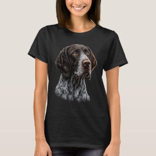 GSPドイツ短焦点ポインタの犬ポートレート Tシャツ