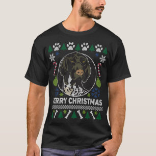 GSPドイツ短編ポインタMerry Christmas Ugl Tシャツ