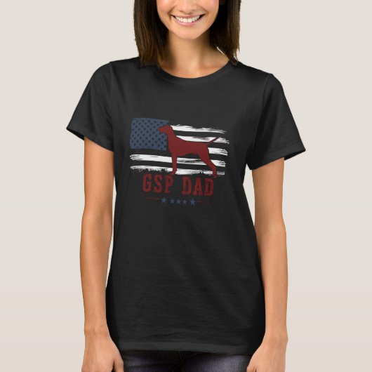 GSPパパアメリカ国旗ドイツ短距離 Tシャツ (正面)