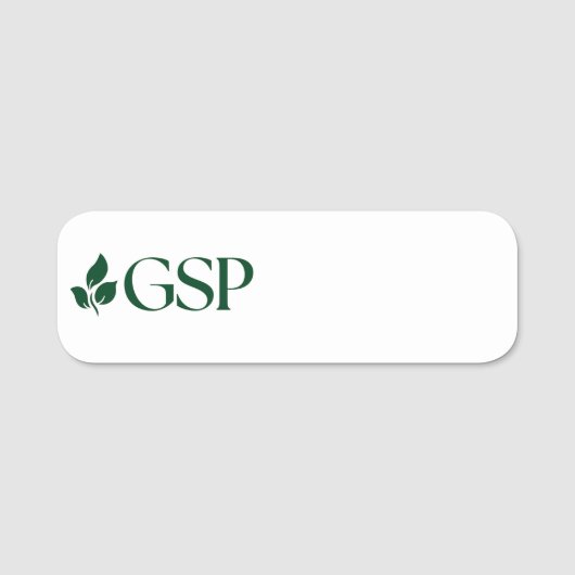 GSPマグネット付き裏面ホワイトボード名札 名札 (正面)