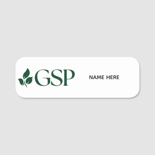 GSPマグネット式バックネームタグ 名札 (正面)