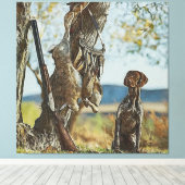 GSP付きウサギ狩り キャンバスプリント (インサイチュ (ウッドフロア))