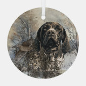 GSP、ドイツ語ポインタ ガラスオーナメント (裏面)