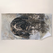 GSP、ドイツ語ポインタ ビーチタオル (正面)