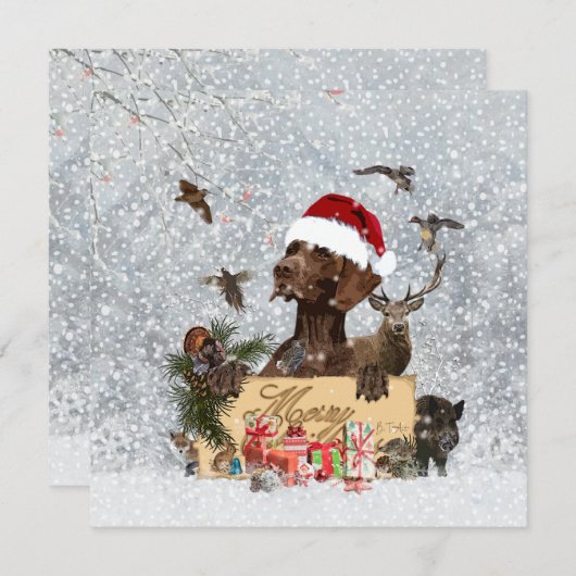 Gsp、犬のクリスマス (正面/裏面)