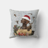 Gsp、犬のクリスマス クッション (裏面)