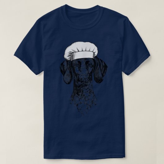 GSP German Shorthaired Pointer Dog Cook Chef Funny Tシャツ (デザイン正面)