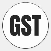 GST - Gustavusクラシックラウンドステッカー ラウンドシール (正面)