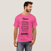 Gsus (救 Jesus 救) Chord Pun Tシャツ (正面フル)