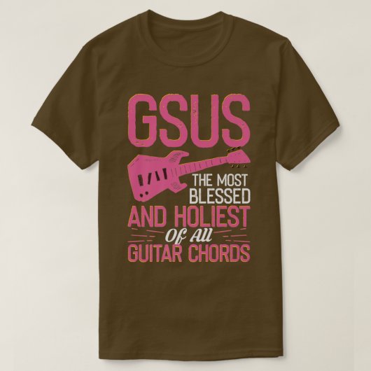 GSUS Guitar Chords With Electric Guitar454 Tシャツ (デザイン正面)
