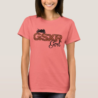 GSXR Girl - Leopard Print with backプリント Tシャツ