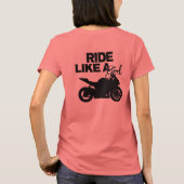 GSXR Girl - Leopard Print with backプリント Tシャツ (裏面)