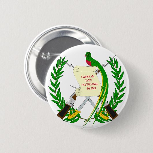 GTグアテマラの紋章付き外衣 缶バッジ (正面&裏面)