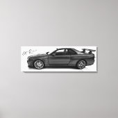 GT-R BNR34 キャンバスプリント (正面)