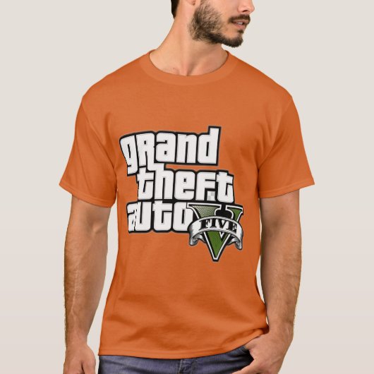 GTA5LOGOCLASSICTSHIRTCOPY retro Tシャツ (正面)