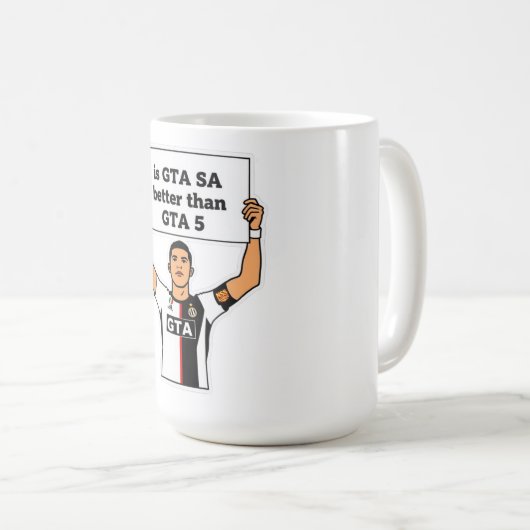 GTA SAはGTA Vより優れているという主張 コーヒーマグカップ (正面右)