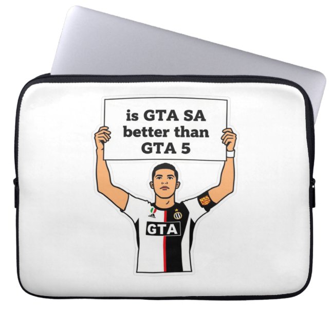 GTA SAはGTA Vより優れているという主張 ラップトップスリーブ (正面)