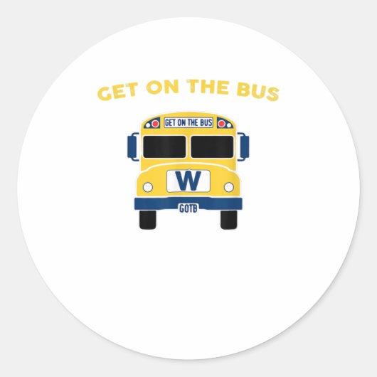 GTBシャツのTシャツに赤ちゃん達が乗る ラウンドシール (正面)