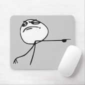 GTFOは人の激怒の顔の漫画のミームを出します マウスパッド (マウス)