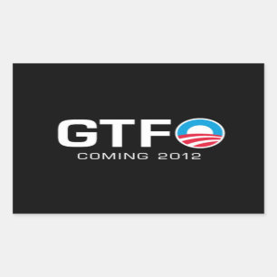 GTFO - 2012年を来ること 長方形シール