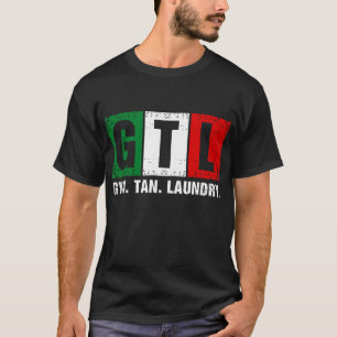 GTLジムタンランドリーイタリアンフラグ Tシャツ