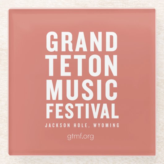 GTMFロゴコースター ガラスコースター (正面)