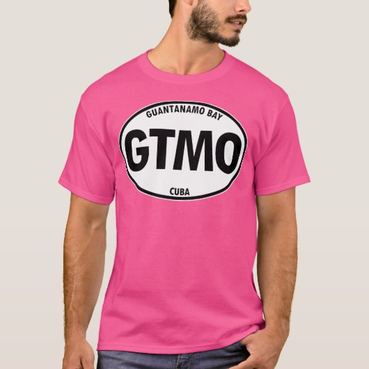 Gtmo – 海軍基地グアンタナモ湾キューバオーバルトラブ tシャツ (正面)