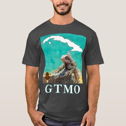 GTMO Iguana  Guantanamo Bay Cuba Tシャツ (正面)
