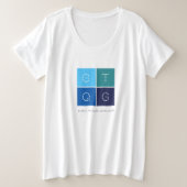 GTQG Womens Plus基本T型 プラスサイズTシャツ (デザイン正面)