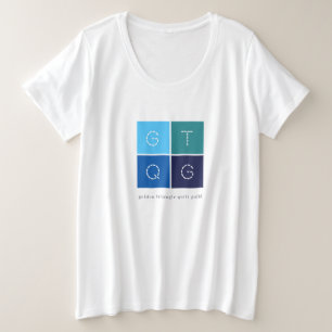 GTQG Womens Plus基本T型 プラスサイズTシャツ