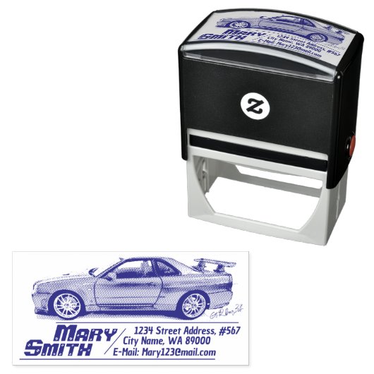 GTR BNR34 セルフインキングスタンプ (インサイチュ)